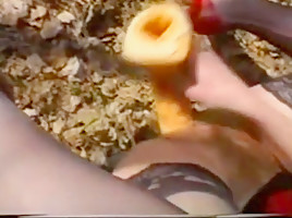 GRANNY CAR AND OUTDOOR GROUP DILDO SEX