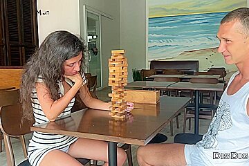 Girl Lost Her Anal In A Jenga Game And Was Fucked Hard In The Ass