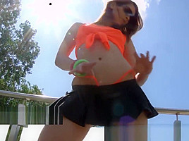 Give Me Pink Sweet girl riding a big dildo