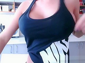 Gorgeous Big Tits Babe Caught Masturbating On Couch
