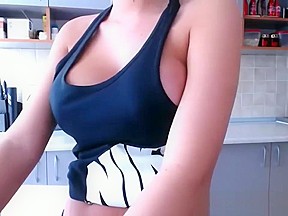 Gorgeous Big Tits Babe Caught Masturbating On Couch