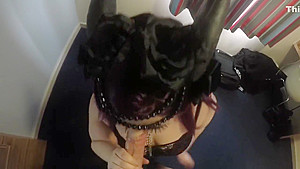 Goth Demon Slut POV Sucking Dick & Facial