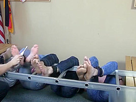 Guys Getting Their Bare Feet Tickled Extremely Ticklish Feet