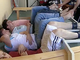 Guys Getting Their Bare Feet Tickled Extremely Ticklish Feet