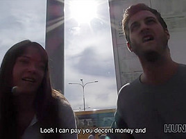 HUNT4K  Buddy nicely fucks boy's attractive girlfriend for money