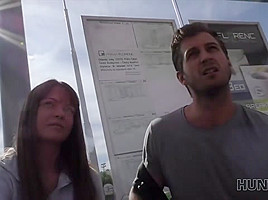 HUNT4K  Buddy nicely fucks boy's attractive girlfriend for money