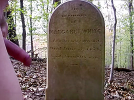 Happy Halloween! Naked in abandoned cemetery, wanking & ass play til I cum
