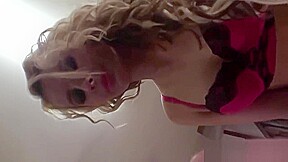 Her saliva on his face makes him hard