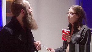 Hipster and his wife swing with a group