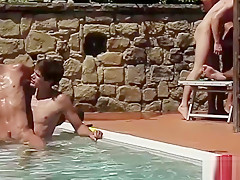 Horny Group of Gays Fucking Hard in Pool