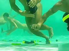 Horny Group of Gays Fucking Hard in Pool