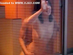 Horny Japanese MILF enjoys hot jizz on her face