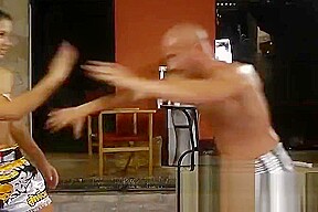 Hot Asian girl punishes a loser for being a total pervert