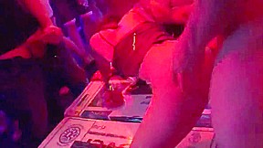 Hot beauties fucked in public at sex party