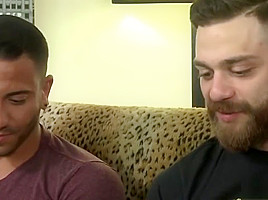Huge cocked hairy dude fucks his friend