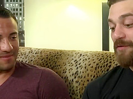 Huge cocked hairy dude fucks his friend