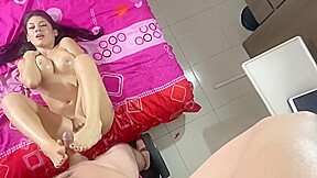 I Fulfill My Husbands Fetish With My Feet And He Fucks Me With Of Oil