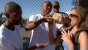 Innocent teen 18+ chick lured into interracial gangbang