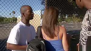 Innocent teen 18+ chick lured into interracial gangbang