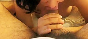 Italian amateur girl with big tits gives an excellent blowjob