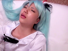 Japanese asian cosplaybabe creampie with bbc