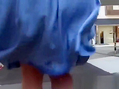 Japanese women expose pussies while peeing in public