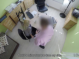 LOAN4K  Nice young lady gives a head and spreads legs in loan office