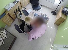 LOAN4K  Nice young lady gives a head and spreads legs in loan office