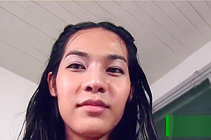 Ladyboy June takes a sensual shower and bath