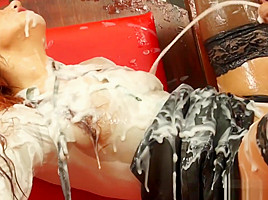 Lucy Bell and Jenna Lovely cum soaked