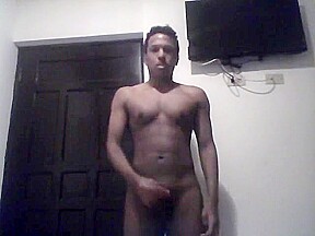Muscle hot boy with big dick does masturbation until cum