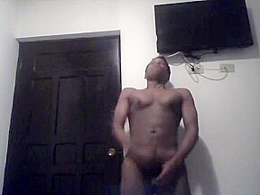 Muscle hot boy with big dick does masturbation until cum