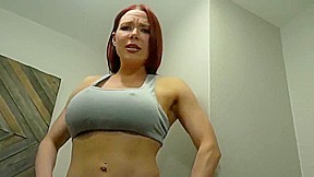 Muscular Giantess Eats Tiny Man in Her Kitchen