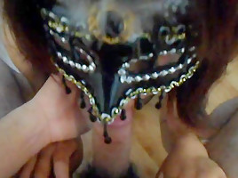 Mypet slave in her uniform sucking my cock