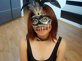 Mypet slave in her uniform sucking my cock