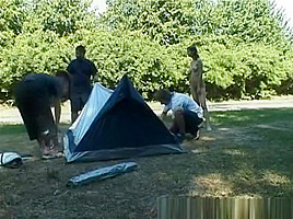 Naked camping girl