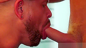Nasty cock guzzler takes a massive dick in his rear raw