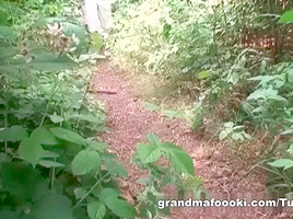 Nasty granny gets to hard threesome