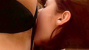 Naughty minx deepthroats a throbbing meat pole