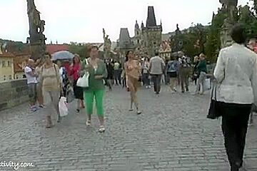 Nude Hottie Eileen Has Enjoyment On Public Streets