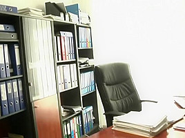 Old Boss fuck big tits secretary and cum covered her boobs