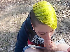 Outdoor Blowjob At The Lakes With Cum In Mouth And Swallowing