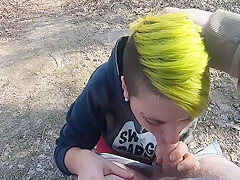 Outdoor Blowjob At The Lakes With Cum In Mouth And Swallowing