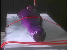 Purple latex yielding whipped on table