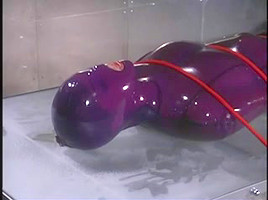 Purple latex yielding whipped on table