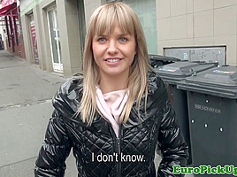 Real public pickedup babe gives wankjob