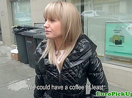 Real public pickedup babe gives wankjob