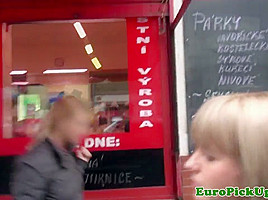 Real public pickedup babe gives wankjob