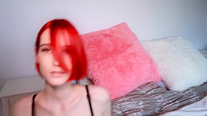Redhead Sensual Blowjob Dick Lover and Pussy Fucking in Stockings