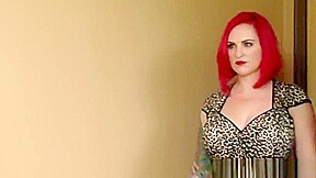 Redhead lesbian dominates tgirl ass and cock